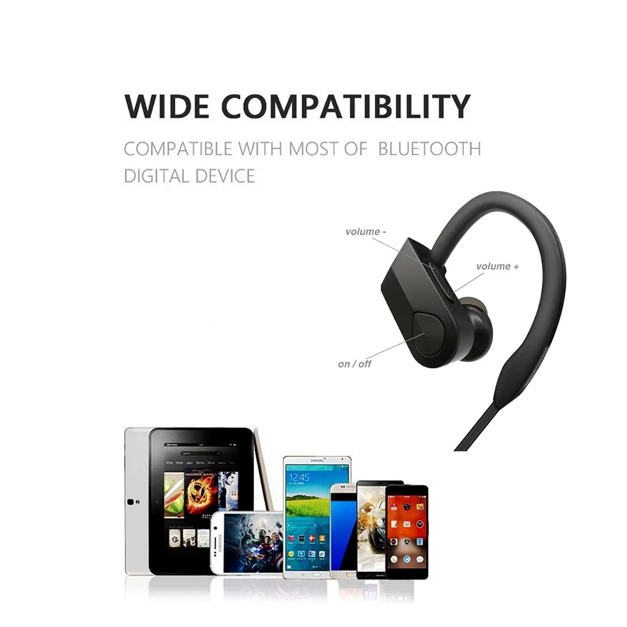 Sport Bluetooth Headphone Wireless Earphones Waterproof audifonos Bluetooth earphone Stereo bass Headset with Mic for xiaomi