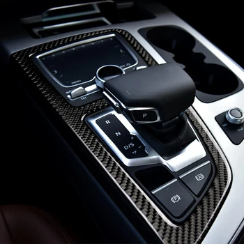 

Car Gear Shift Box Panel Interiors Carbon Fiber Decorative Undamaged installation Cover Trim Frame designed for Audi Q7 16 1718