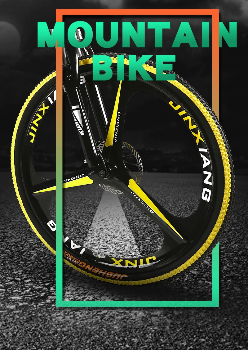 Cheap KUBEEN 26inch folding mountain bike 21 speed double damping  3 knife wheel bicycle double disc brakes mountain bike 1