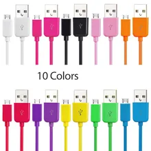 10 Colors Universal 1m Micro USB Cable Android Data Charging Cable For Samsung Galaxy HTC LG Xiaomi Huawei Xiaomi Mobile Phone