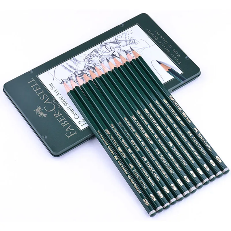 Графитовый карандаш Faber Castell 9000 6/12 шт. Олова дизайнерские лучшие художники