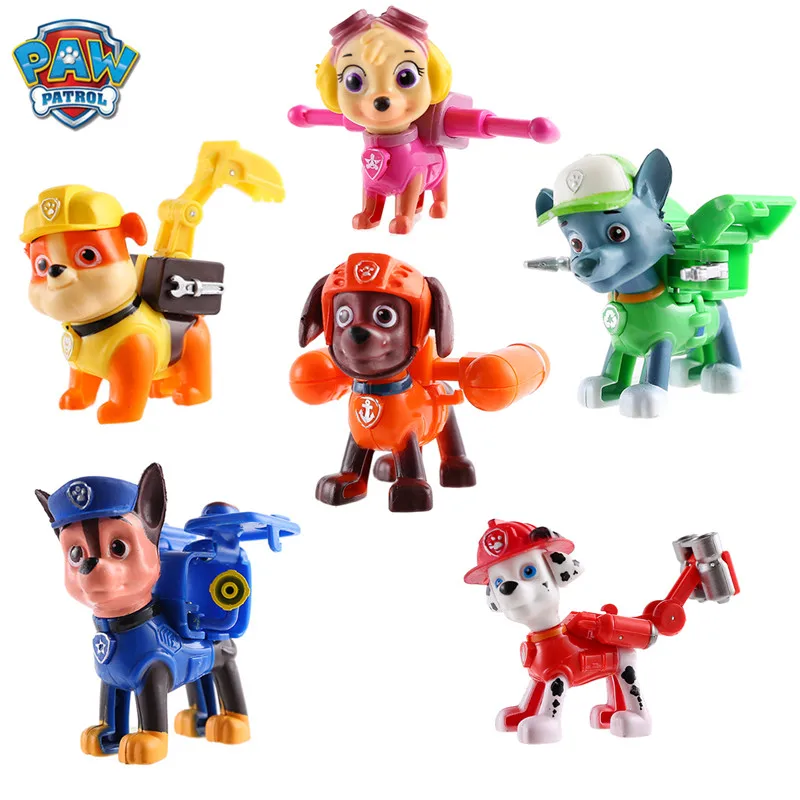 Paw Patrol автомобиль скользящая команда Рокки чейз игрушка Спасательная команда игрушка «Щенячий патруль» Juguetes Фигурки игрушки