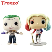 Tronzo Action Figure 10cm Suicide Squad Figure PVC Harley Quinn And The Joker Doll Toys Collectible Model Gift For Boy