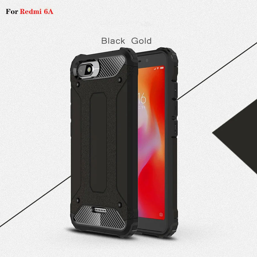 

Strong Hybrid Tough Shockproof Armor Phone Back Case for Xiaomi Redmi 4X 5 5a 6 6A Note4 Hard Rugged Impact Cover Cases