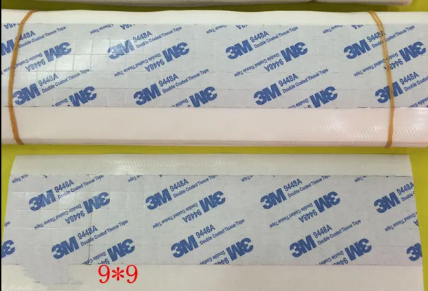 

Fast Free Ship 100pcs/lot 9*9mm 3M 9448A Double Sided Coated Tissue Tape For Cooling Fin Heat sink Radiator