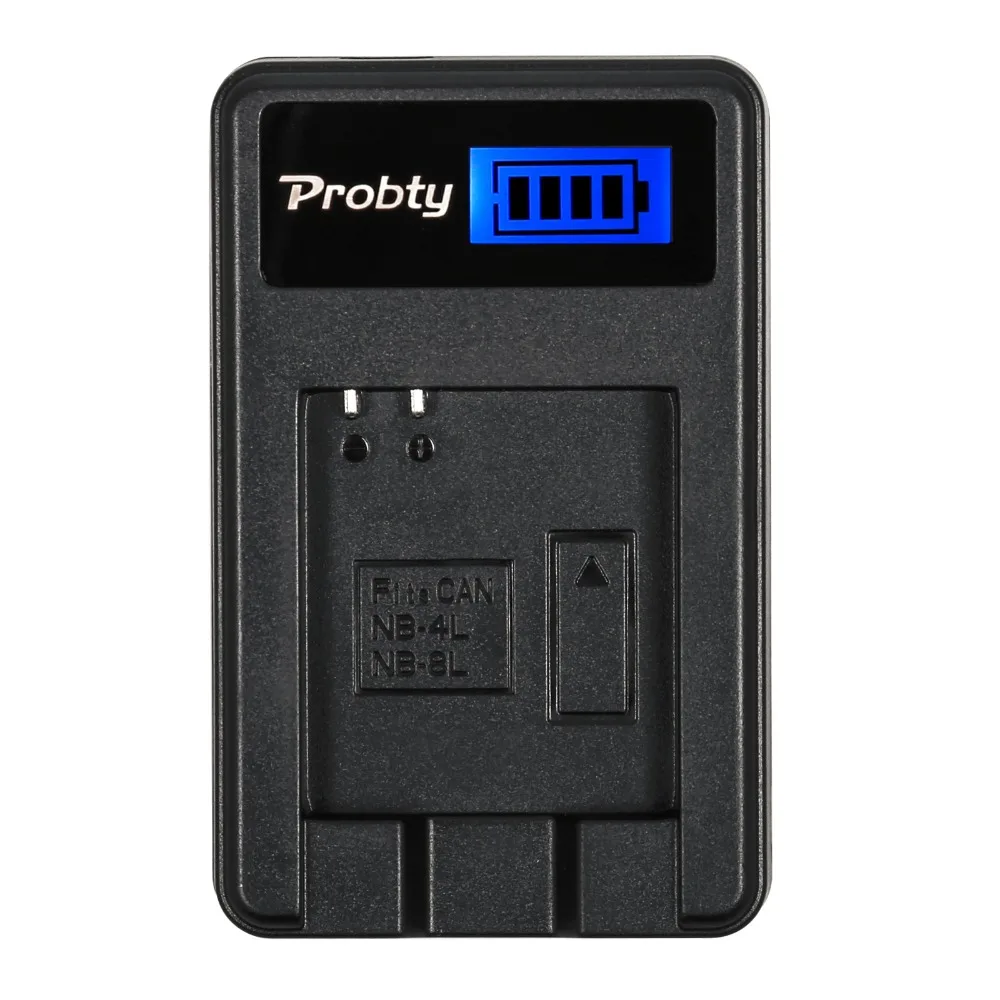 Probty Nb-4L Nb4L Nb 4L Caricabatteria Lcd Per Canon Ixus 115 130 Xy Digital 400F 55 Powershot Elph 100 Tx1