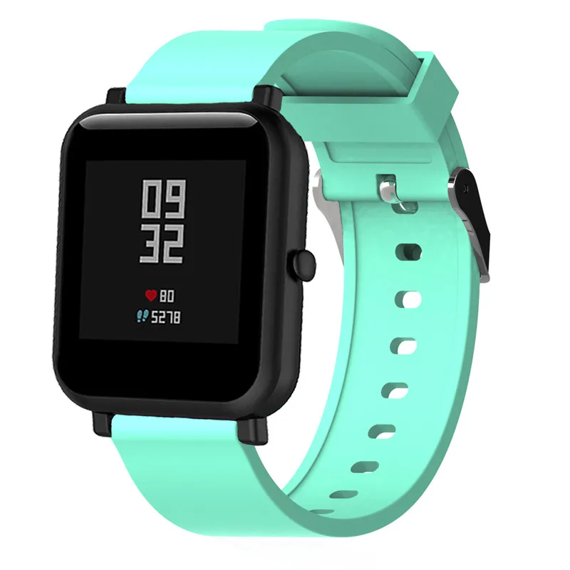 20 мм общий мягкий силиконовый ремешок для часов Huami Amazfit Bip/Pebble Time/Withings сталь HR Смарт часы браслет ремешок