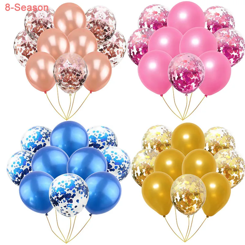 8-Season 12 Inches 10pcs Birthday Confetti Balloons Party Balloons For Baby Shower Bridal Shower Bithday Wedding Decoration 8-Season 12 Inches 10pcs Birthday Confetti Balloons Party Balloons For Baby Shower Bridal Shower Bithday Wedding Decoration