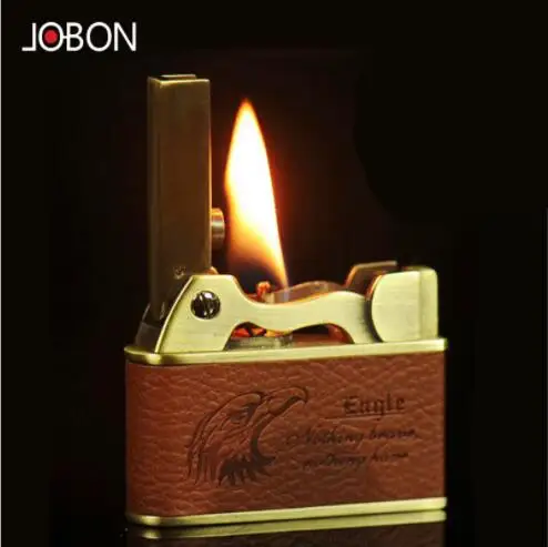 

Jobon old kerosene lighter, metal wheel lighter, creative lighter, open flame lighter men's gift