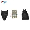 5Pcs USB2.0 Type-A Plug 4-pin Male Adapter Connector jack with Black Plastic Cover ► Photo 3/6