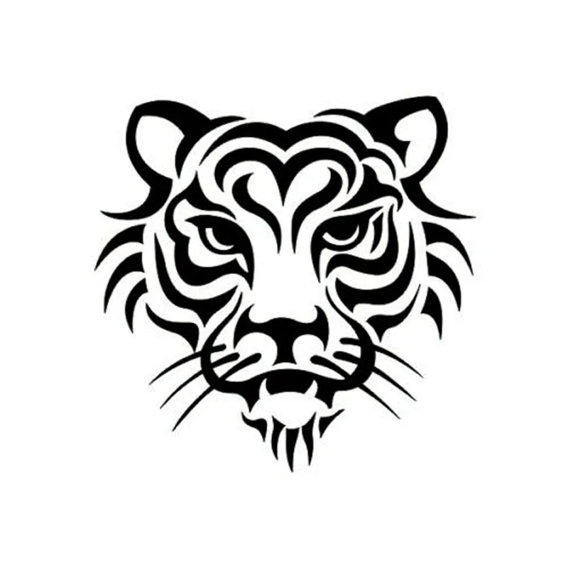 15.1x15 см тигр kopf племенных моды Наклейки надписи Мотоцикл автомобилей Стайлинг черный/серебристый s6-2334