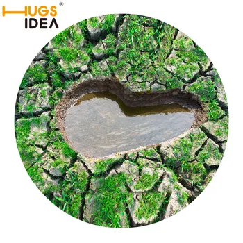 

HUGSIDEA Hot Sale Pastoral Style Round Carpets Funny 3D Traps Living Room Carpets Rugs for Bedroom Kids Play Mats Thin Alfombra