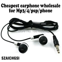 Szaichgsi одноразовые наушники Самый дешевый New в ухо вкладыши для Moible Телефон 3.5 мм для MP3 Mp4 5000 шт./лот