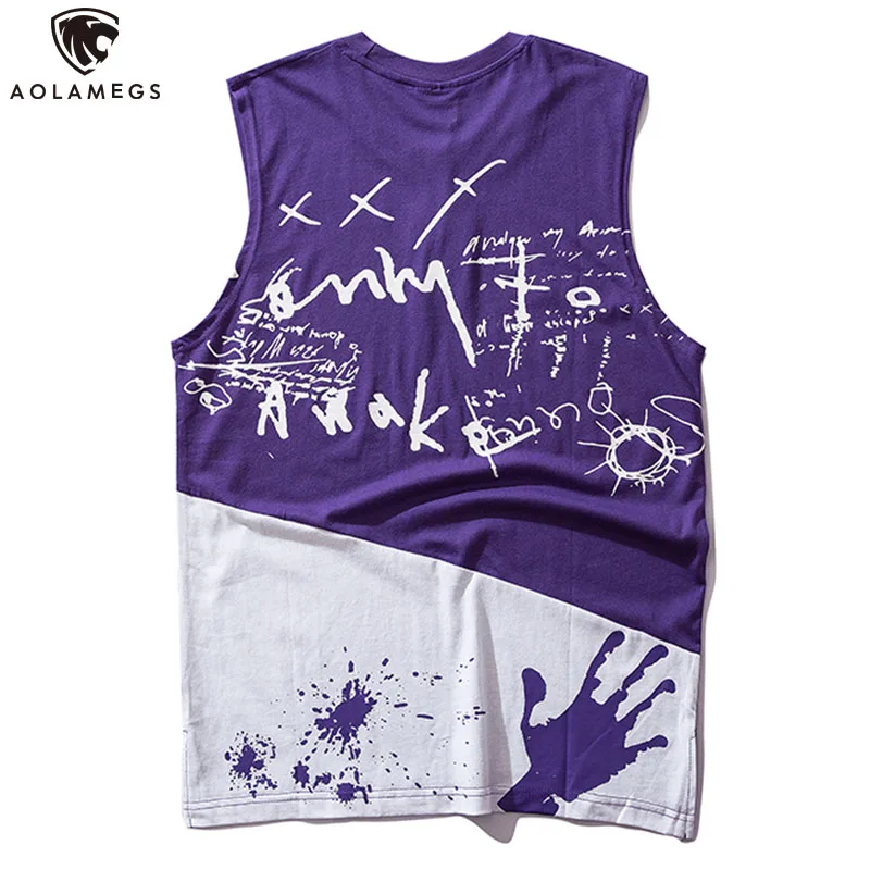

Aolamegs Tank Tops Men Mesh Camouflage Print Men's Vest Casual Fashion O-Neck Sleeveless Fitness Tank Top Cotton Summer Clothing