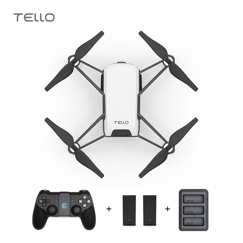 Koop RYZE DJI Tello Mini Drone 720 p HD Transmissie Camera APP Afstandsbediening Vouwen Speelgoed FPV RC Quadcopter Drones voegen t1d Controller