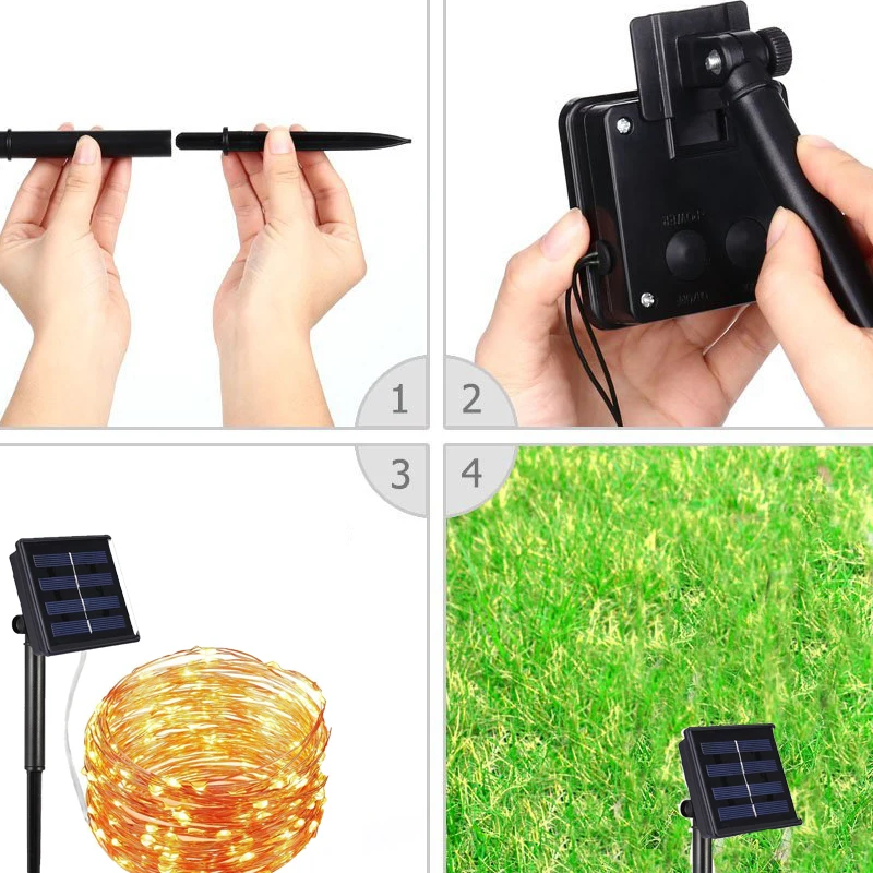 installation solar led lamp