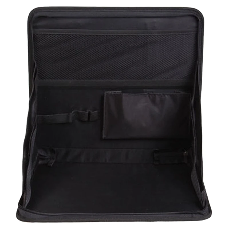 Folding Car Seat Back Storage Tidy Travel Organizer DVD Laptop Holder Tray Hold Black