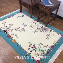 YILONG 4'x6' нежный вязаный шерстяной коврик ручной работы китайский художественный Декор озеро сцена ковер(TJ009S4x6