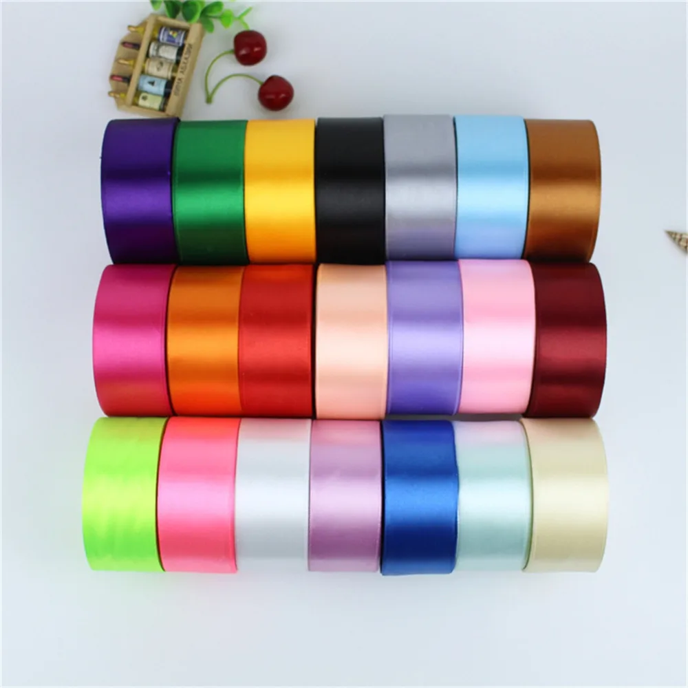 

40mm 25 Yard Pretty Silk Satin Ribbon 22M Wedding Party Decoration Invitation Card Gift Wrapping Scrapbooking Supplies Riband