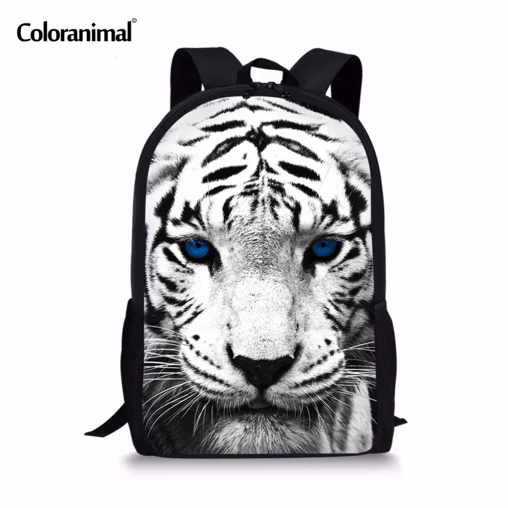 black and white school bag