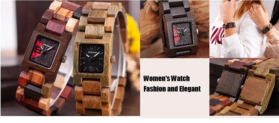 BOBO BIRD Lover's деревянные часы женские роскошные металлические деревянные наручные часы Специальный цвет дизайн наручные часы erkek kol saati C-R12