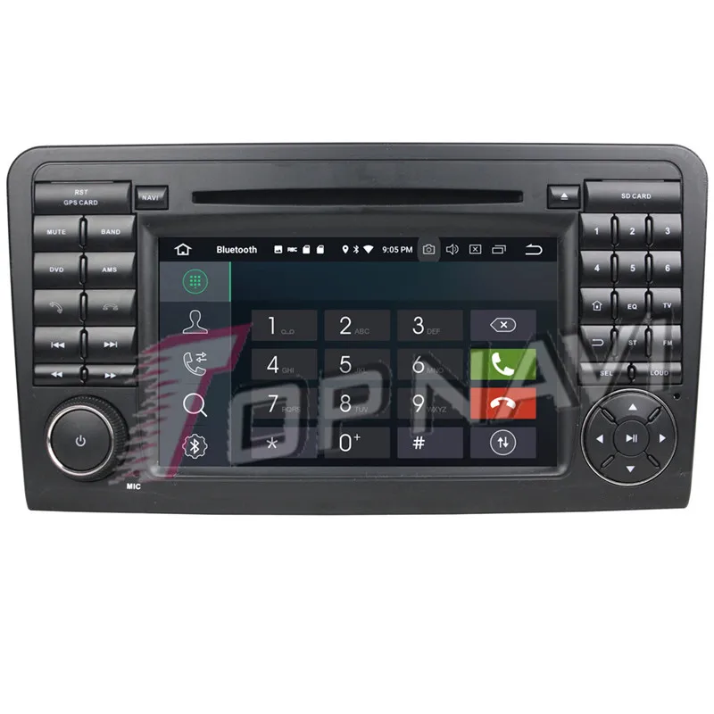 Topnavi 7 ''Android 9 0 авто мультимедиа для Benz ML класса W164 (2005 2006 2012) (ML300 ML350 ML450 ML500)