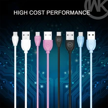 

WK Design 2.1A Fast Charging Sync Data Cable Charge for Apple iPhone X 7 8 Plus for Micro USB Cable Android Mobile Phone Charger