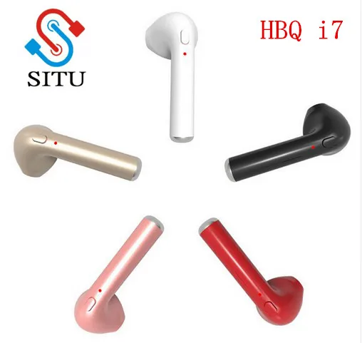 

HBQ I7 Wireless Bluetooth ear hook V4.1 portable Mini headset Business office earphone Universal bluetooth for iphone 7