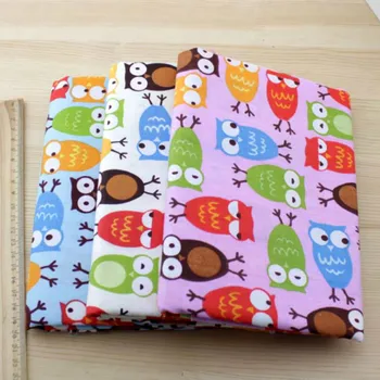 

50X150CM/SETS 100% Cotton Patchwork Fabric for DIY Sewing Quilting Tissue Kids Bedding Textiles Cloth PRINTED OWL TWILL Fabric