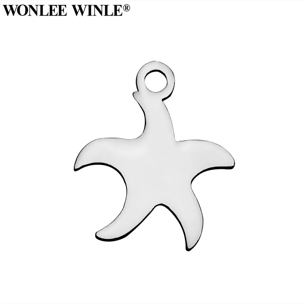 Wonlee Winle DIY 316 Нержавеющая Сталь Лазерный разрез любовь Морская звезда шармы