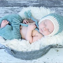 Хлопковая одежда для фотосъемки новорожденных; костюм ручной вязки; детская шляпа и брюки; 2 цвета; GM011