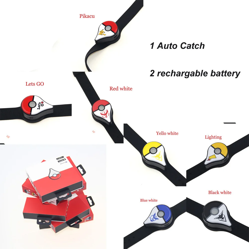 

Newest Auto Catch Bluetooth Bracelet For Pokemon GO Plus with Rechargeable battery inside