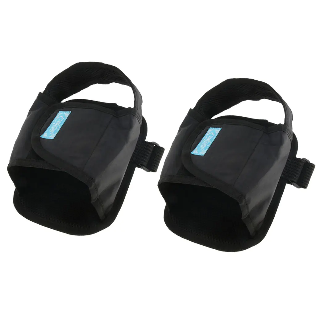 2pcs Fixed Adhesive Straps Wheelchair Pedal Wrap Toe Clip Belt Footrest Cushion Cover Feet Anti Slip Protection Black