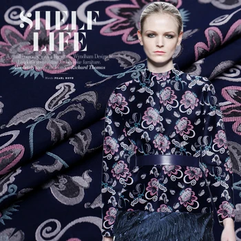 

Fashion jacquard brocade fabric crisp dress coat jacquard fabric French jacquard dress fabric wholesale jacquard cloth