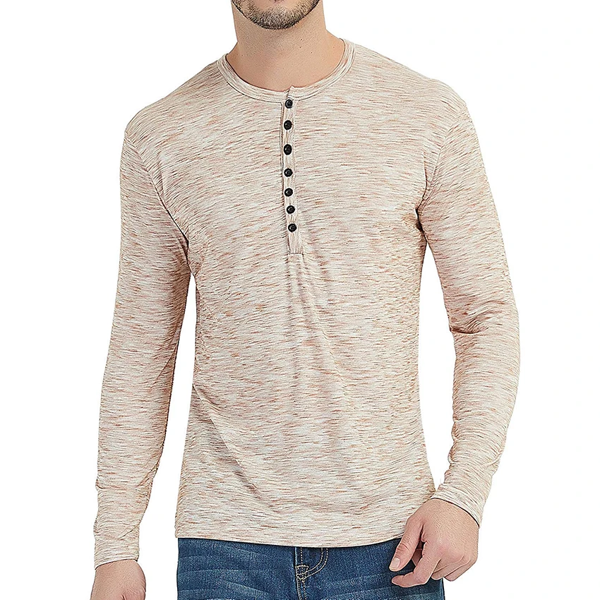 Men Slim Fit Tee Shirt Long Sleeve Autumn Spring Henley Tshirt Streetwear Button Collar Hipster Tshirt Men Clothing Basic Top T Men Slim Fit Tee Shirt Long Sleeve Autumn Spring Henley Tshirt Streetwear Button Collar Hipster Tshirt Men Clothing Basic Top T