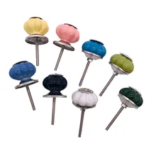 10x manijas de muebles Vintage calabaza 34mm manijas de cerámica tiradores de cajón perilla para el hogar Oficina Accesorios de Hardware Diy