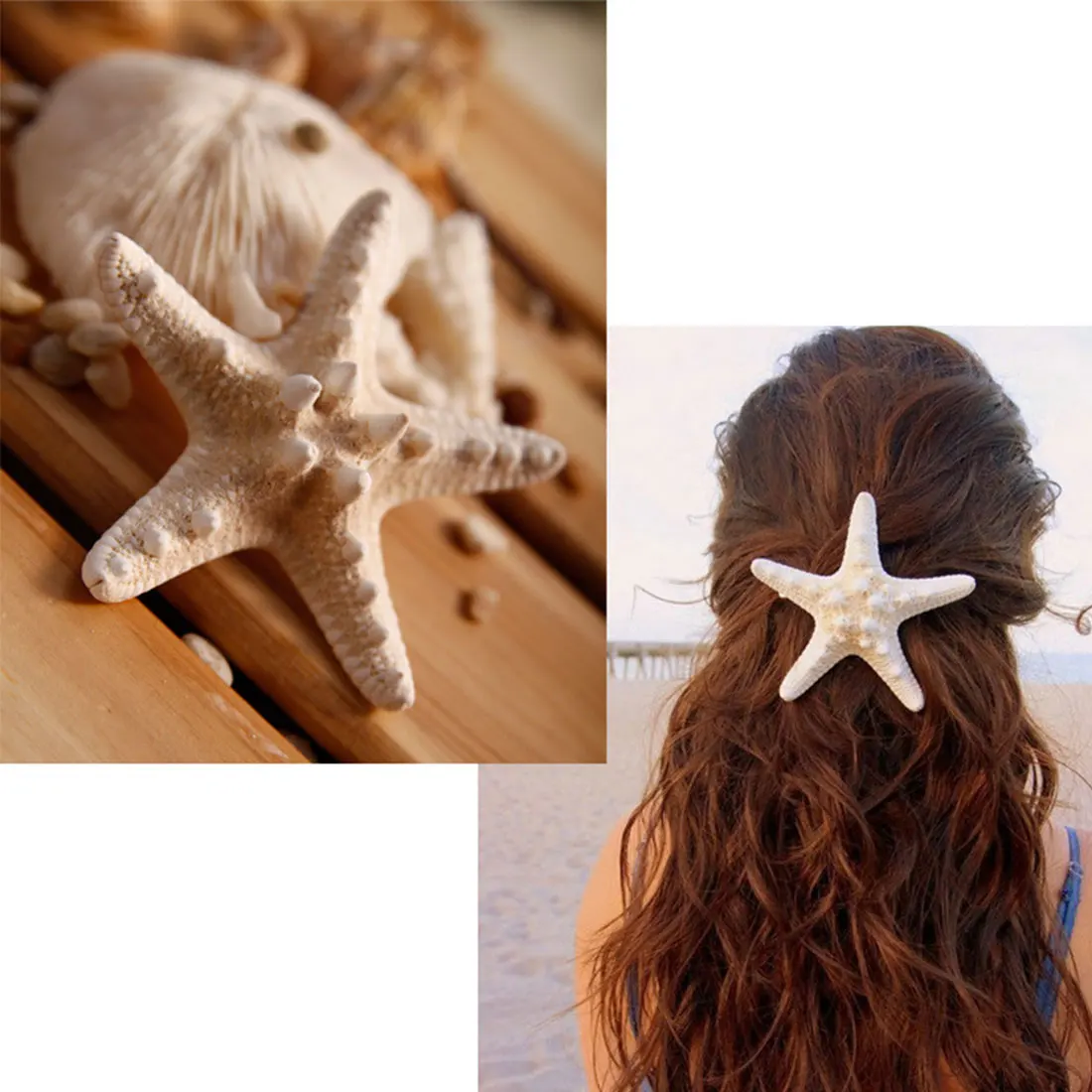 

Starfish Hair Clips Elegant Beach Bridal Handmade Mermaid Festival Wedding Headwear Accessories DIY Sea Shell Hairpin