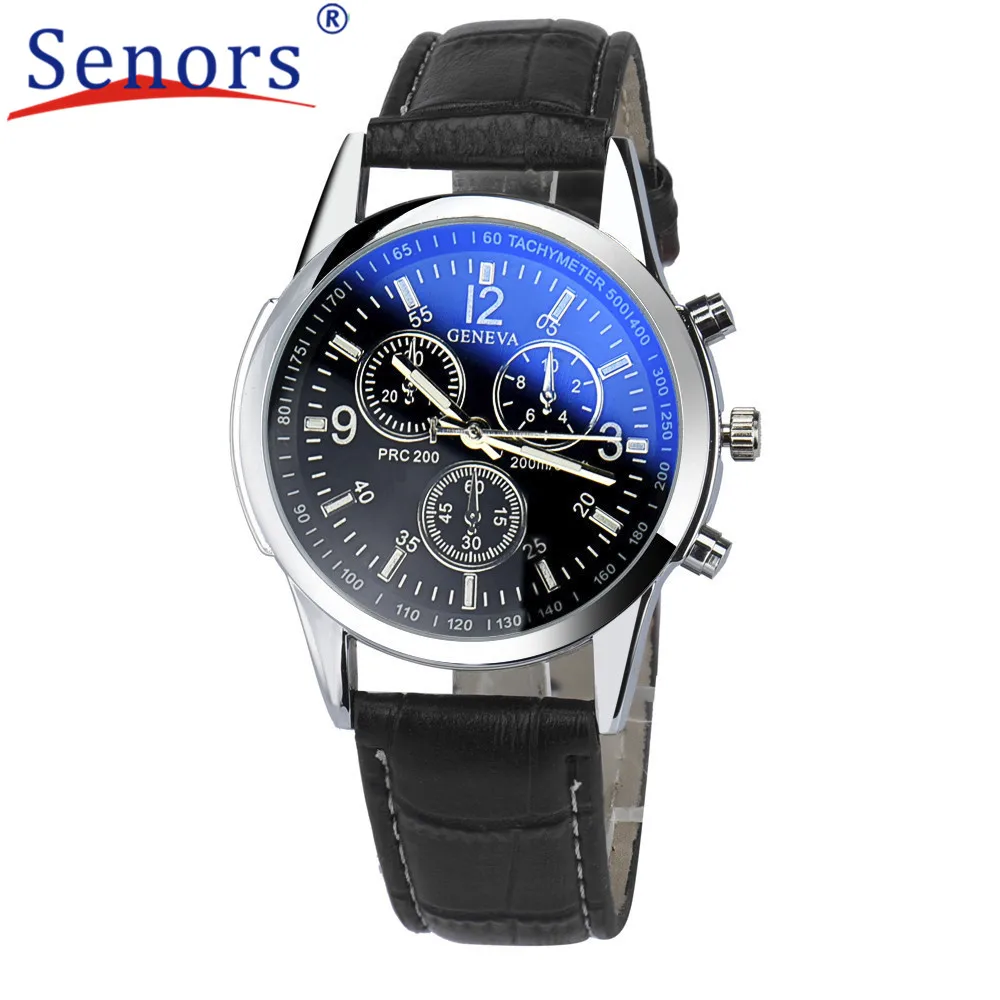 Super Splendid New Luxury Fashion Faux Leather Men Blue Ray Glass Quartz Watches Casual Cool Watch Brand Men Watches Hot 2017 luxury o t sea brand fashion faux leather blue ray glass watch men sports quartz wrist watches relogio masculino w041