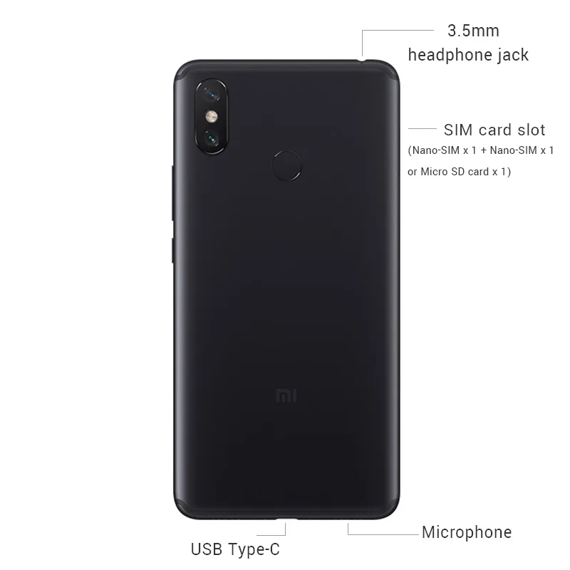 Xiaomi Mi, Макс. 3, 6 ГБ ОЗУ, 128 Гб ПЗУ, мобильный телефон, 6,9 дюймов, полный экран, Восьмиядерный процессор Snapdragon 636, 5500 мАч, 12 Мп+ 5 МП, двойная камера