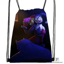 Custom harley_quinn_@03-Drawstring Backpack Bag Cute Daypack Kids Satchel (Black Back) 31x40cm#20180611-02-51