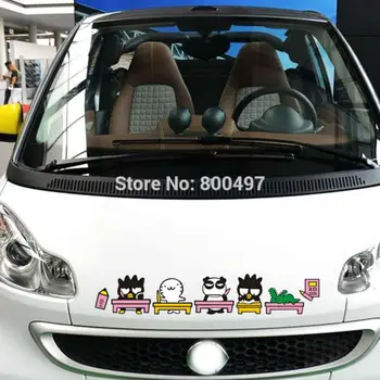 

10 x Newest Creative Design Car Styling Mascot Badtz-maru Penguin Decal Decoration for Tesla Volkswagen Ford Renault Opel lada
