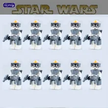 HAOGAOLE 100 шт./лот SW491 клонированные солдатики пилот Клон солдат пластиковые строительные блоки кирпичи игрушки для детей