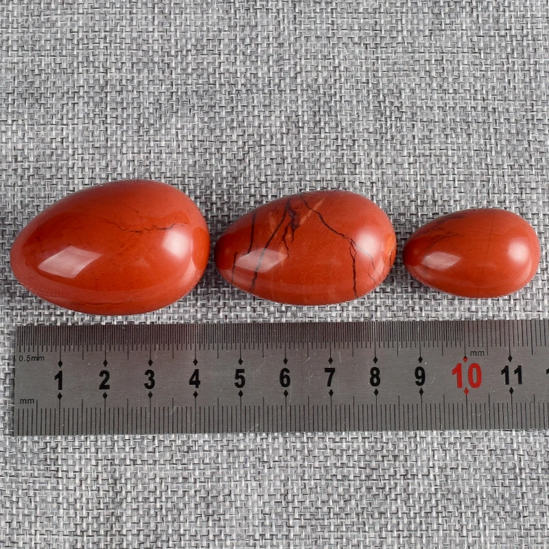 No Hole Undrilled Natural Red Jasper Yoni Egg Pelvic Kegel Exercise Jade Egg Tightening Vaginal Muscle BenWa Ball