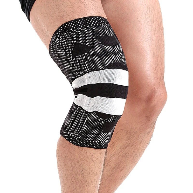 

Meniscus injury protection knee brace spring support bars silica gel massaging pad knee ligament joints keeping warm 1pcs