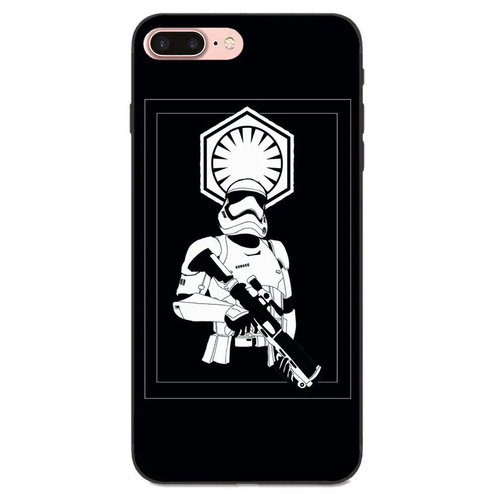 Мягкий ТПУ чехол накладка с принтом для Apple iPhone 4 4S 5 5S SE 6 6S 7 8 Plus X XS Max XR Cool Movie Star Wars
