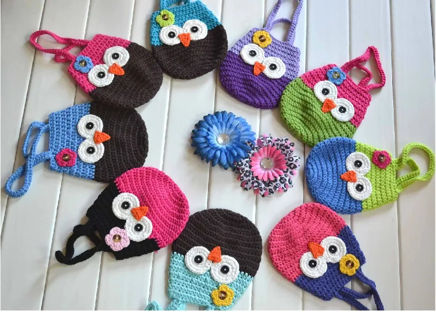 Knitting Pattern Handmade Crochet Kids Coin Purse,Animals ...