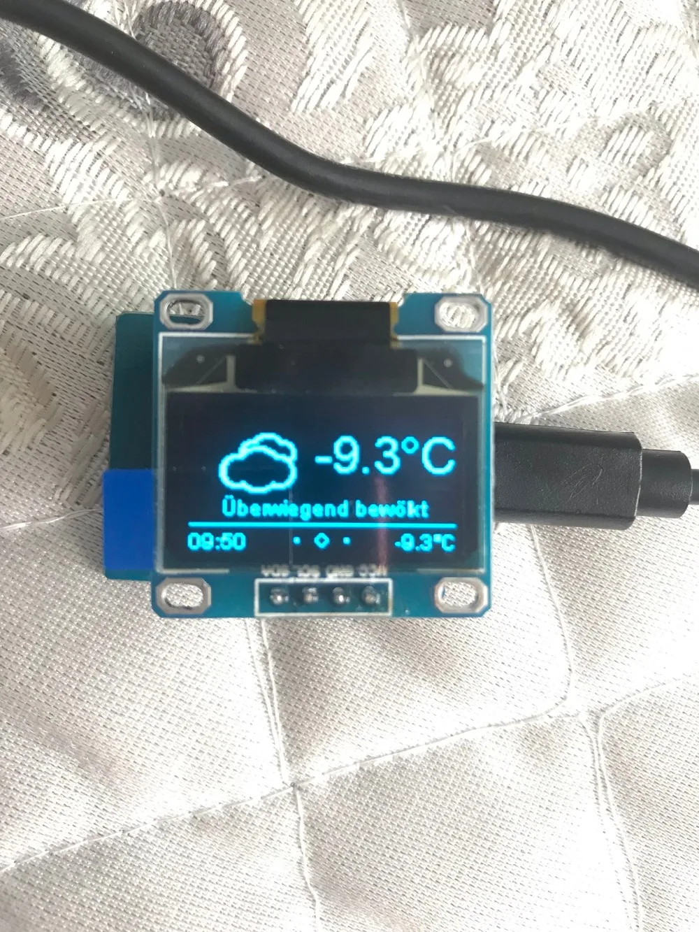 

ESP8266 Weather Forecast, Clock OLED Display/Wifi Module