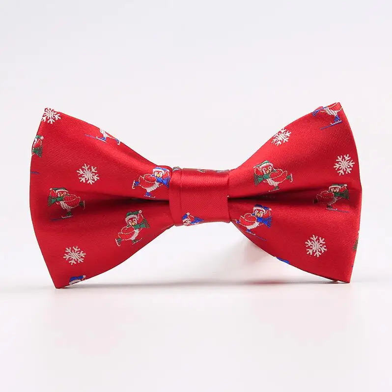 09 RBOCOTT Рождество Модный галстук-бабочка Bowties для мужчин фестиваль интимные аксессуары Новинка ёлки Снежинка костыль узор - Цвет: 09