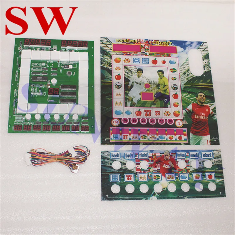 

1pcs New Mario Game PCB for wolf 2/Casino/Slot Game Board with Jamma Wiring / Animal and Fruit Acrylic for Arcade Game Machine