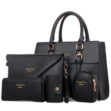 2017 Nuevo 5 unids conjunto famoso diseñador de la marca bolsos de las mujeres PU bolso de las mujeres fijó buena calidad del bolso de hombro bolsas de las mujeres MU67